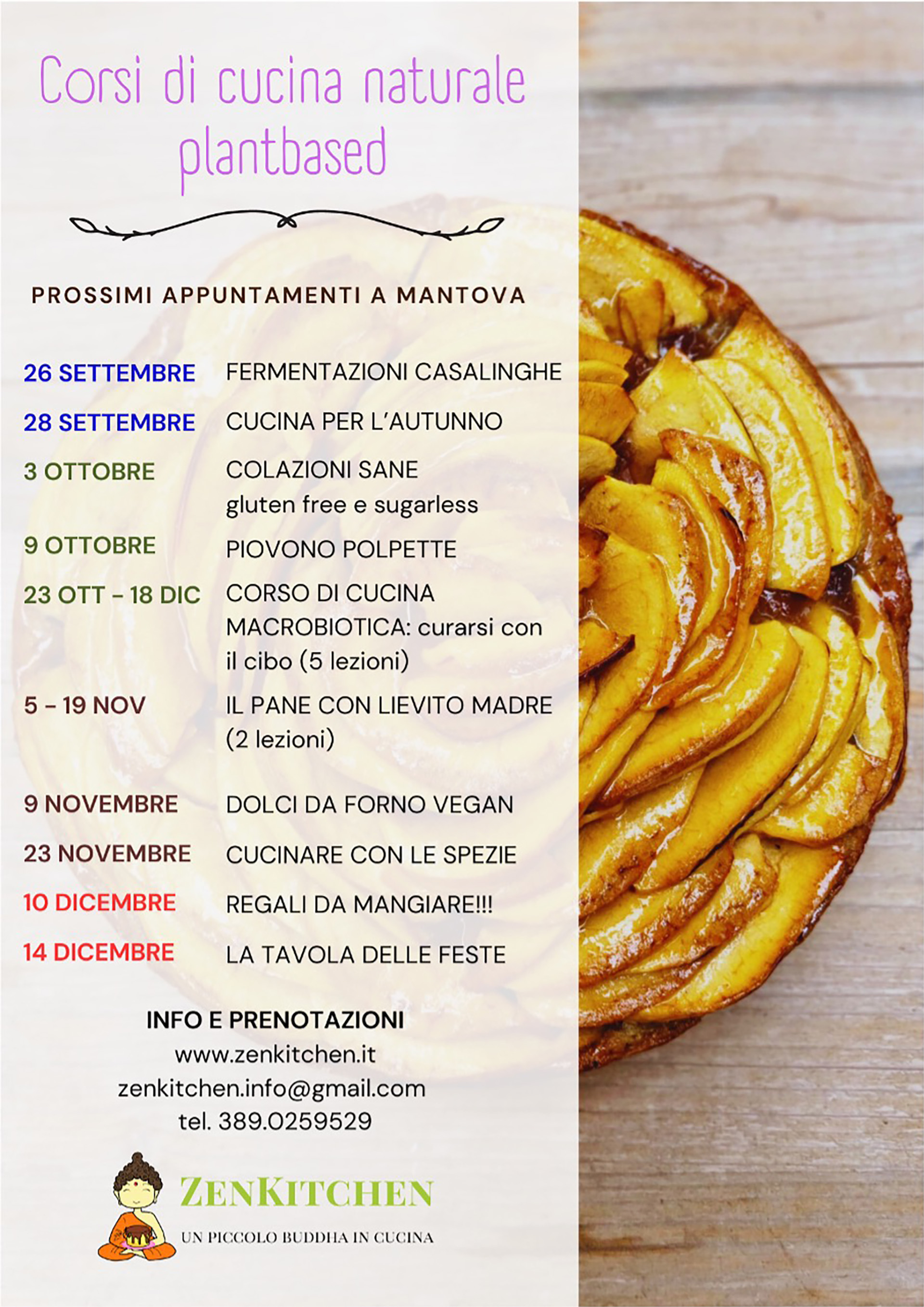 CALENDARIO CORSI DI CUCINA NATURALE