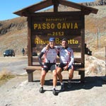 Gianluigi Castagna e Frank Vicentini immortalati a Passo Gavia
